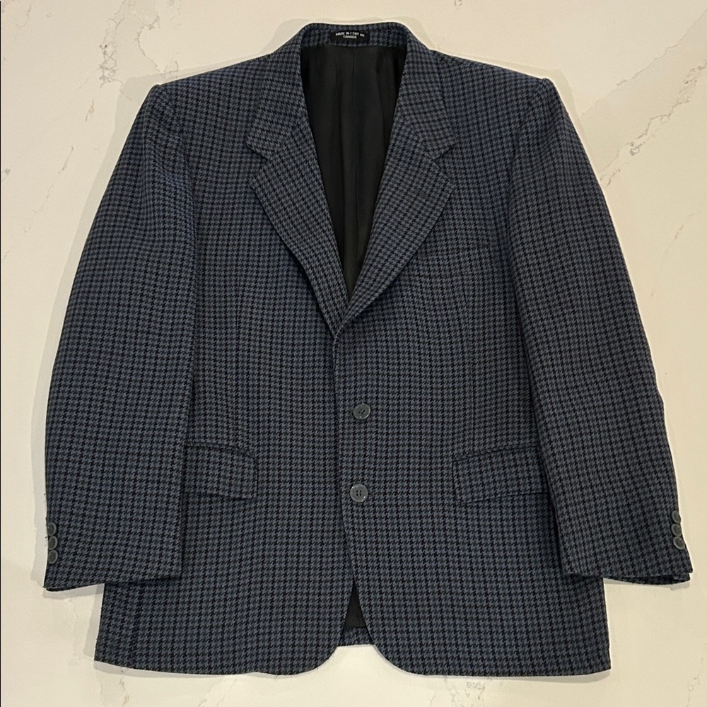 Andrea Lorenzi Navy Houndstooth Blazer 40 - see note